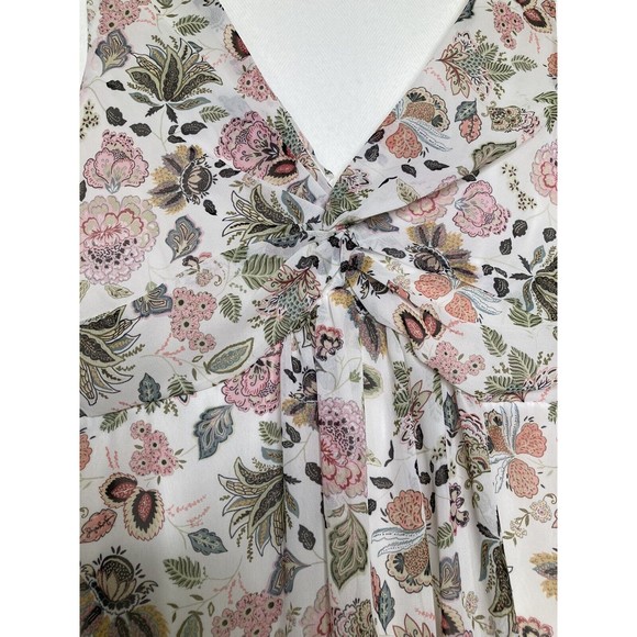 Gabby Skye Women's Sleeveless V-Neck Floral Print Knot Front Dress Size 12 NWT - Picture 9 of 13